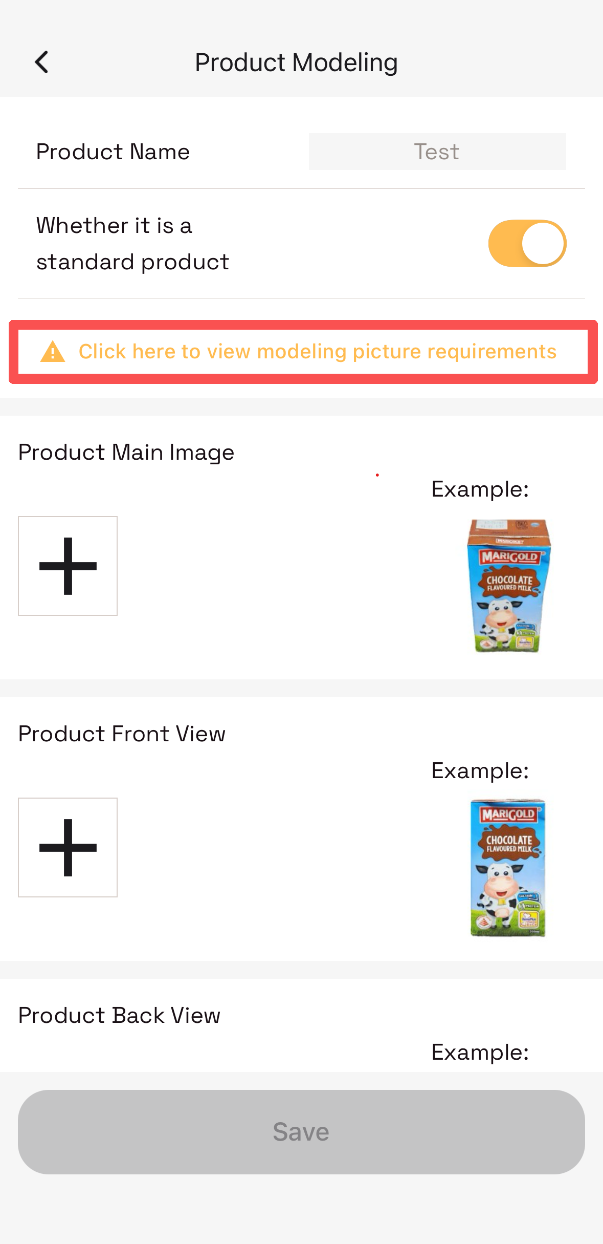 Photo upload — 5-angle example